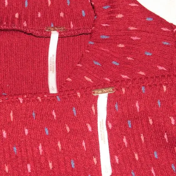 Free People Red Set the Mood Boho Matching Skirt Set - Picture 11 of 14